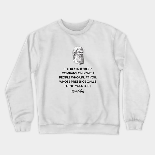 Epictetus Stoicism Quote Crewneck Sweatshirt by Stoic King